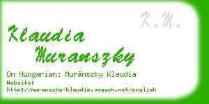 klaudia muranszky business card